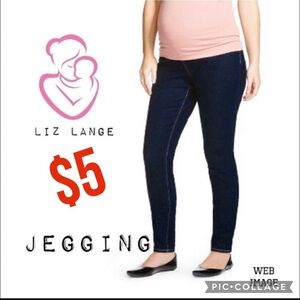 $5 item/ Liz Lange maternity jegging dark wash maternity jeans sz s